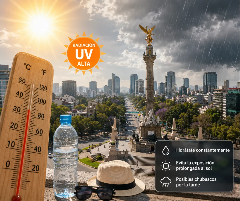 Protección Civil mantiene recomendaciones especiales para hidratarse constantemente y evitar la exposición prolongada al sol.