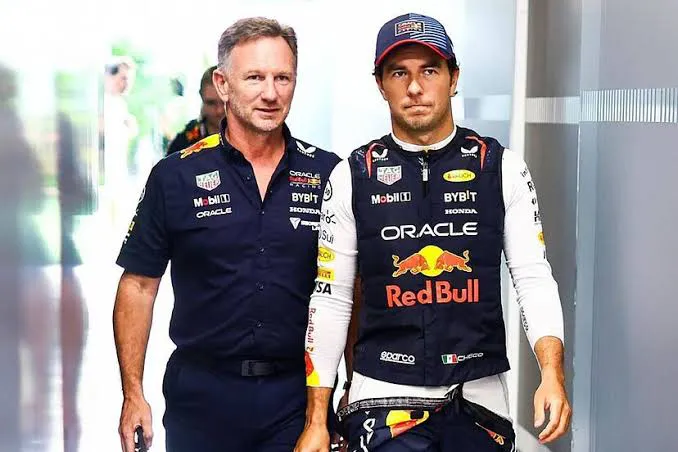Horner y Checo Pérez Horner y Checo Pérez