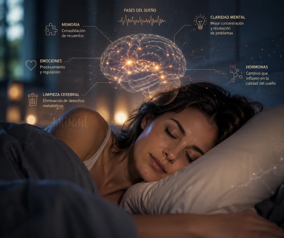El impacto del sueño en el cerebro femenino.