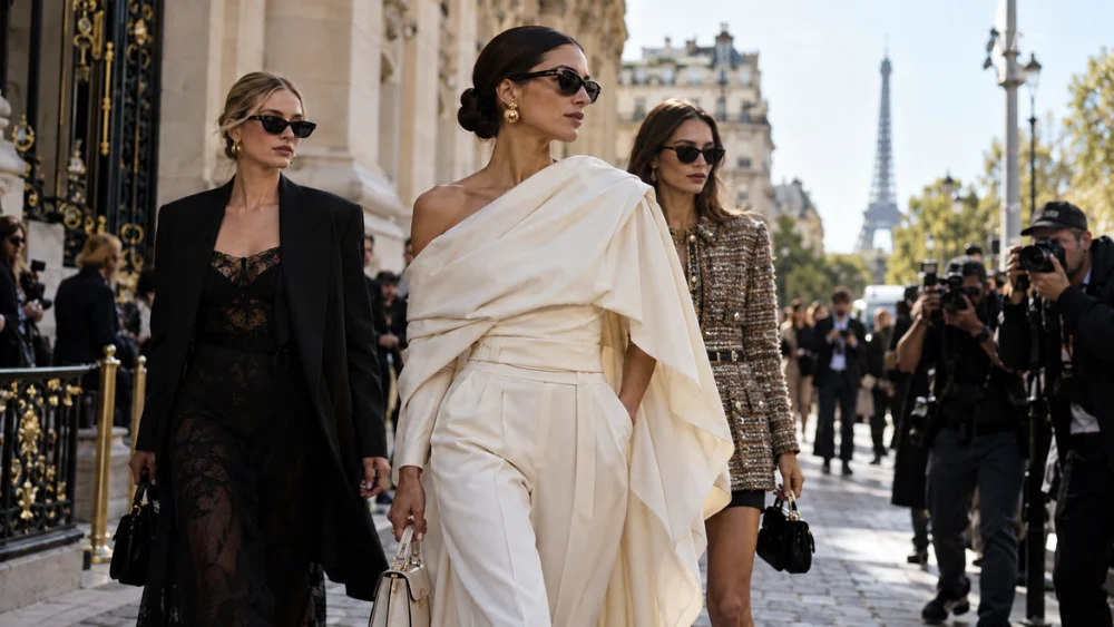  Asistentes llegan a los desfiles de la Semana de la Moda de París, mientras la capital francesa vuelve a convertirse en el gran escaparate de las tendencias que marcarán la Primavera-Verano 2027.