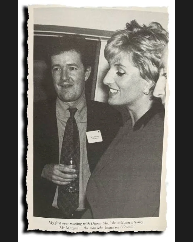 Primer encuentro entre Piers Morgan y la princesa Diana de Gales en donde ella sarcasticamente le dijo %22Ah! Sr Morgan, quien me conoce TAN bien%22 