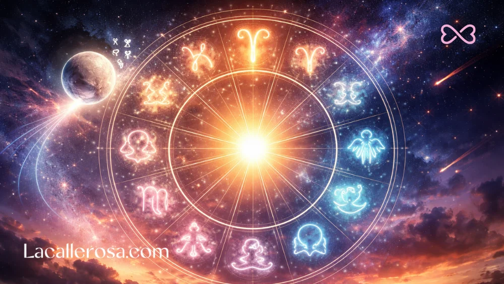 Año Nuevo Astrológico 2026 con signos zodiacales, Aries y Mercurio directo durante el equinoccio de primavera