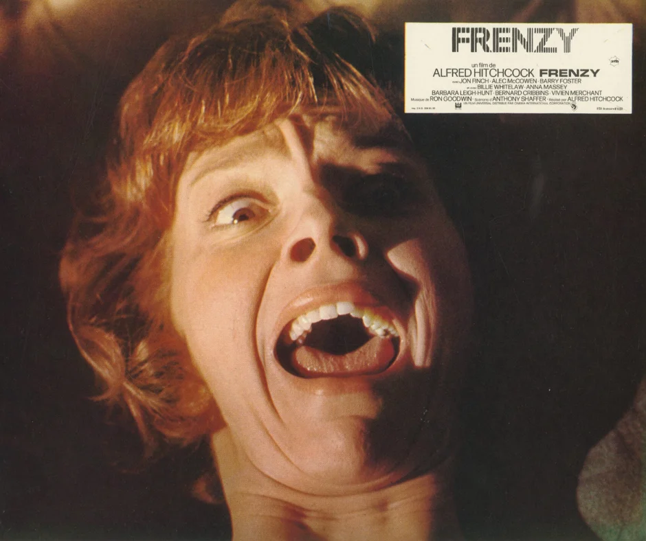 Uno de los más importantes de Anthony Shaffer fue Frenzy (1972), dirigida por Alfred Hitchcock.