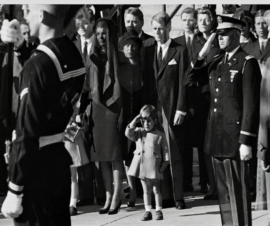 El pequeño que sin saber conmovió a todo el que vio la escena alrededor del planeta al saludar el feretro de su padre sin entenderlo (el saludaba a la bandera sobre el ataud).