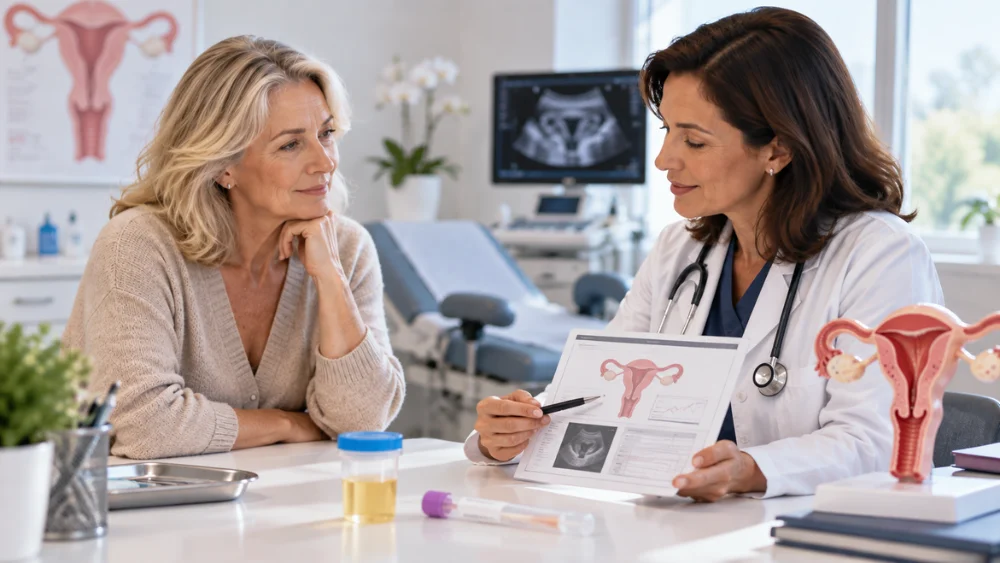 La nueva prueba en estudio analiza células presentes en orina y fluido vaginal con el objetivo de ayudar a identificar qué mujeres con sangrado después de la menopausia necesitan estudios diagnósticos más invasivos.