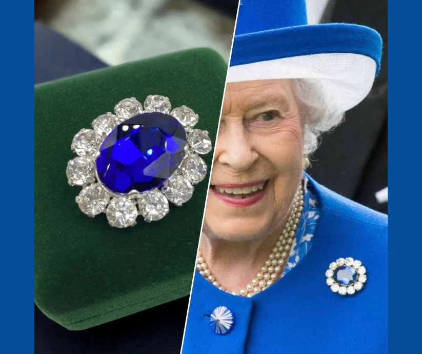El Prince Albert Sapphire Brooch