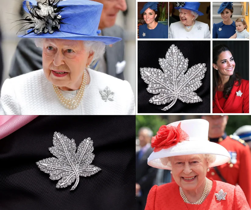Diamond Maple Leaf Brooch.