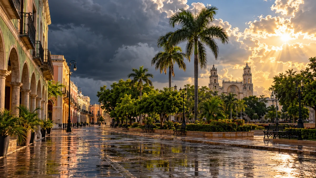 Octubre en Yucatán puede combinar todavía lluvias intensas, humedad y calor, mientras la temporada de ciclones tropicales permanece activa hasta finales de noviembre.