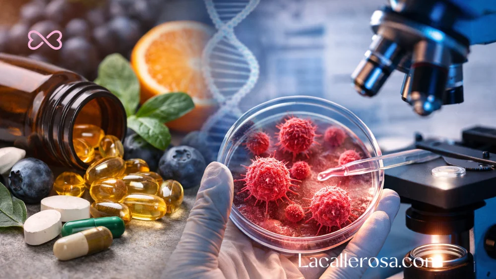 Suplemento antioxidante cáncer analizado en investigación científica sobre tumores