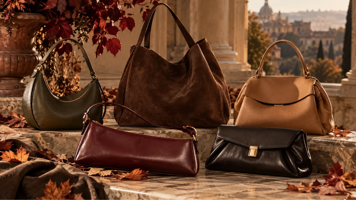 Las tendencias de otoño 2026 recuperan siluetas conocidas- bolsos alargados, medias lunas, modelos amplios, asas superiores y clutches que quizá ya están esperando una segunda vida dentro del clóset.