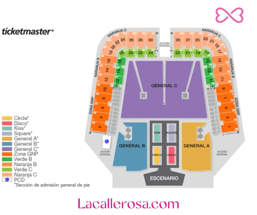 mapa concierto harry styles