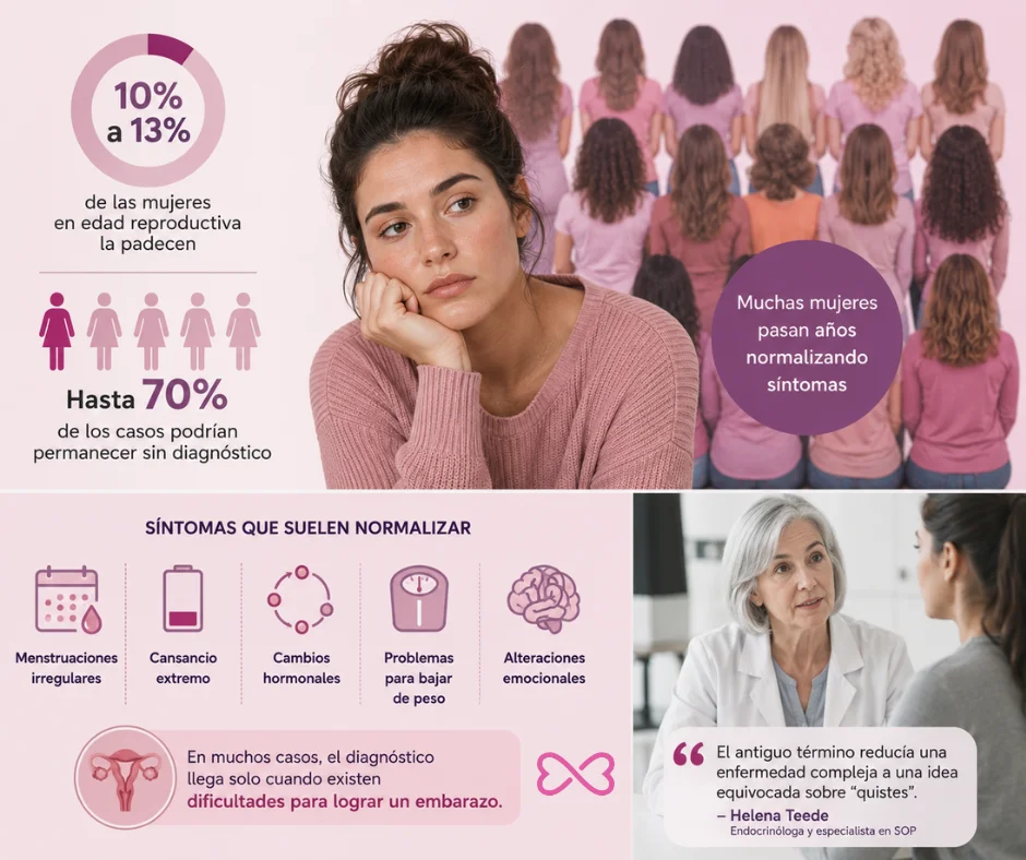 De acuerdo con la OMS, el síndrome afecta aproximadamente entre el 10 y el 13% de las mujeres en edad reproductiva.
