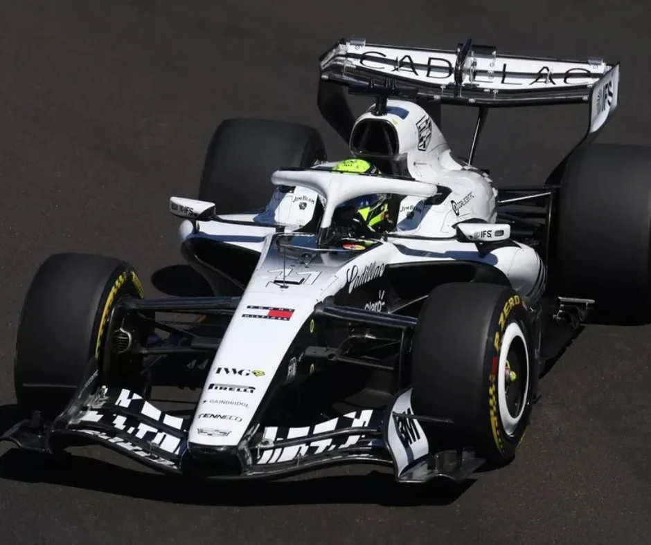 El Cadillac de Sergio “Checo” Pérez, con el que el mexicano afronta la temporada 2026 de Fórmula 1 y llega a Bakú.