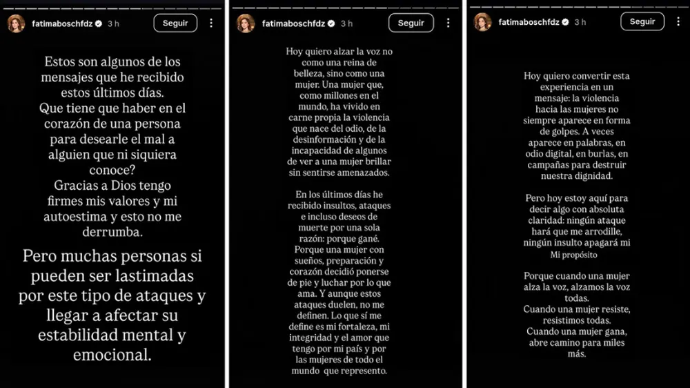 mensaje de fatima bosch