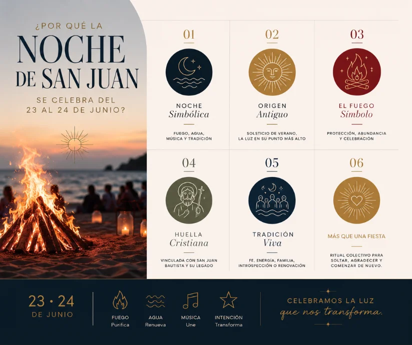 Por qué la Noche de San Juan se celebra del 23 al 24 de junio.