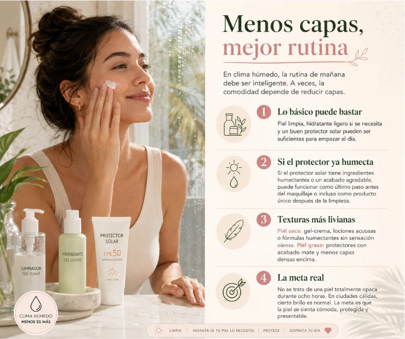 Menos capas, mejor rutina.
