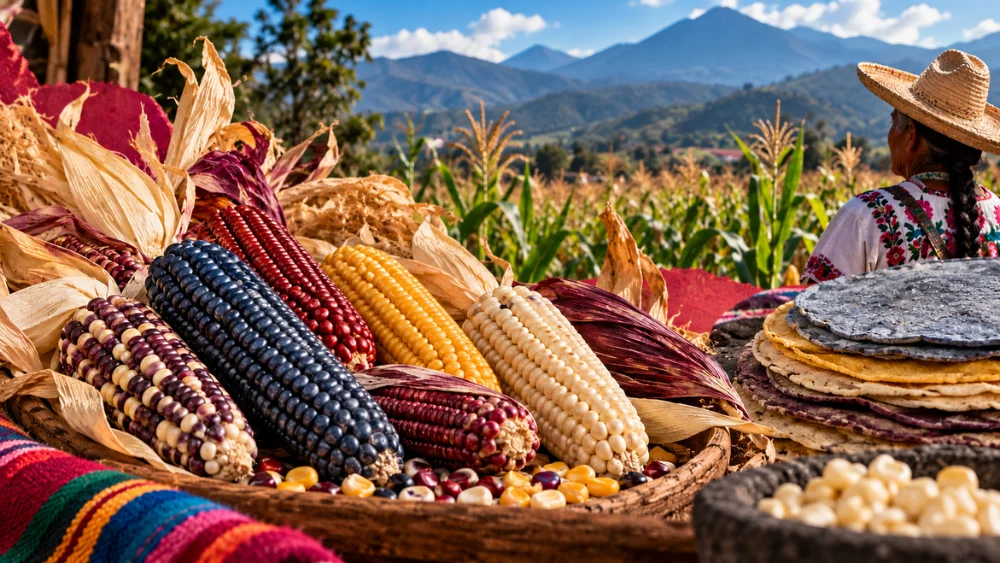México conserva una extraordinaria diversidad de maíces- se han identificado 64 razas, 59 de ellas consideradas nativas, resultado de generaciones de selección, cultivo y adaptación en distintas regiones del país.
