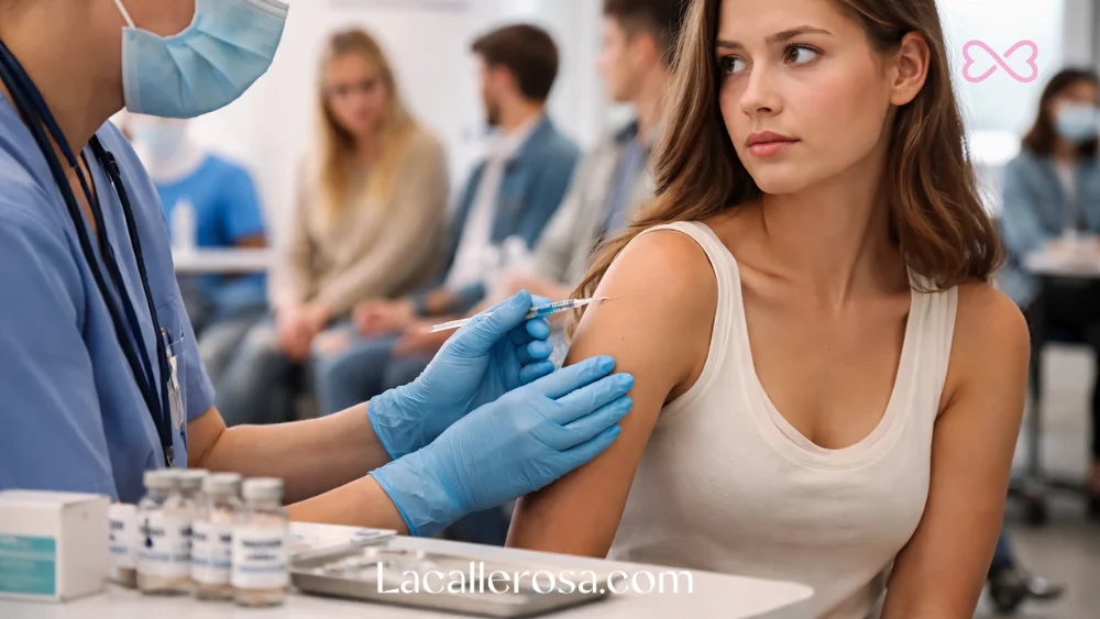 Vacuna de meningitis durante campaña sanitaria por brote en Reino Unido 2026