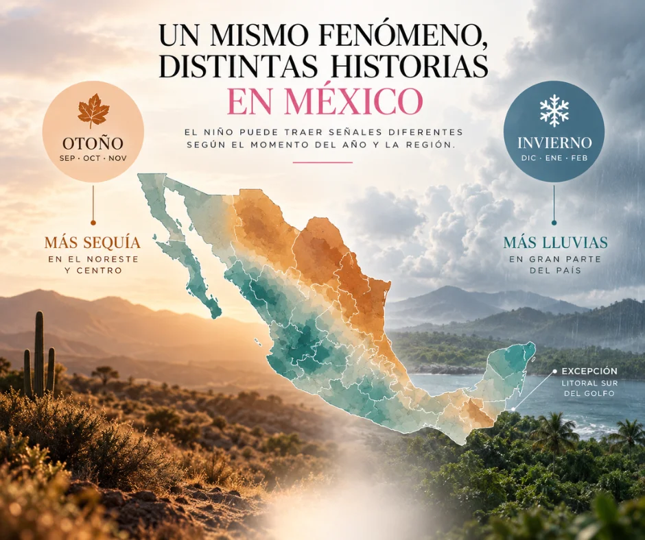 El Niño pueden cambiar de una estación a otra.