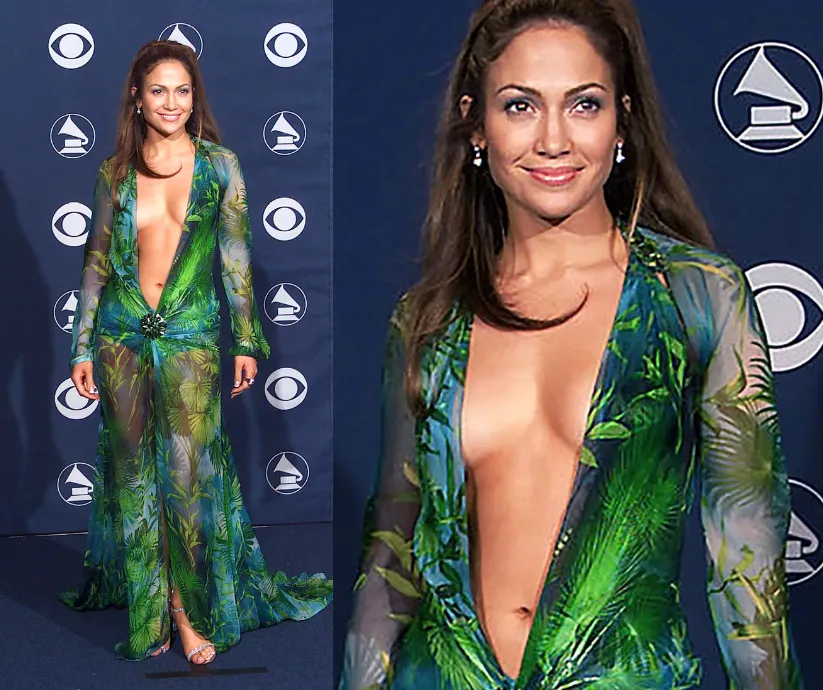 El vestido verde de Jennifer Lopez en los Grammy (2000)