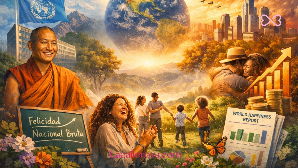 Día Internacional de la Felicidad durante celebración global el 20 de marzo