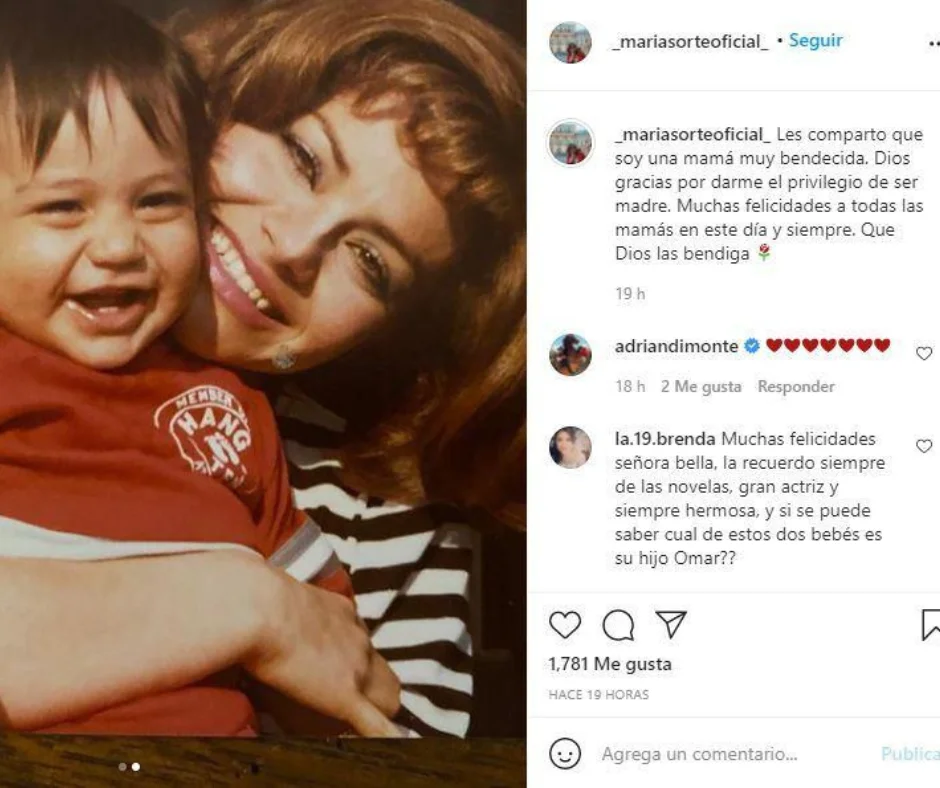 María Sorté madre orgullosa.