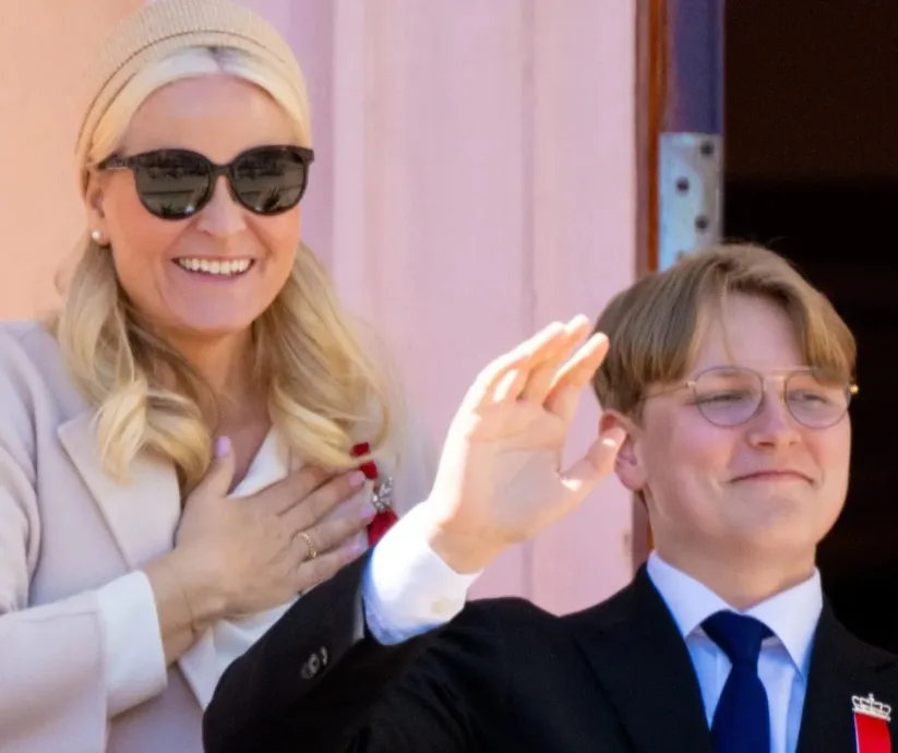 Mette Marit y su hijo menor Sverre Magnus