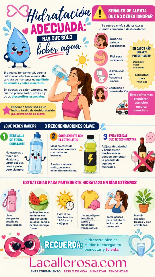 Hidratación adecuada más que solo beber agua