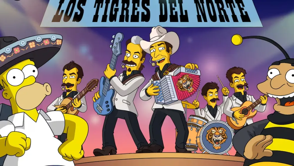 los tigres del norte en los simpson