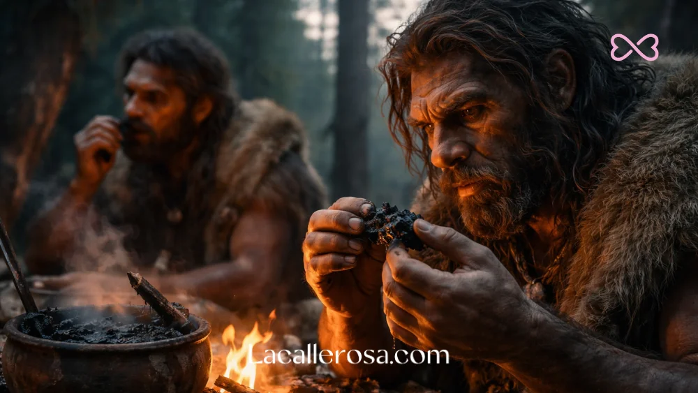 Neandertales usando alquitrán de abedul como antibiótico en la prehistoria
