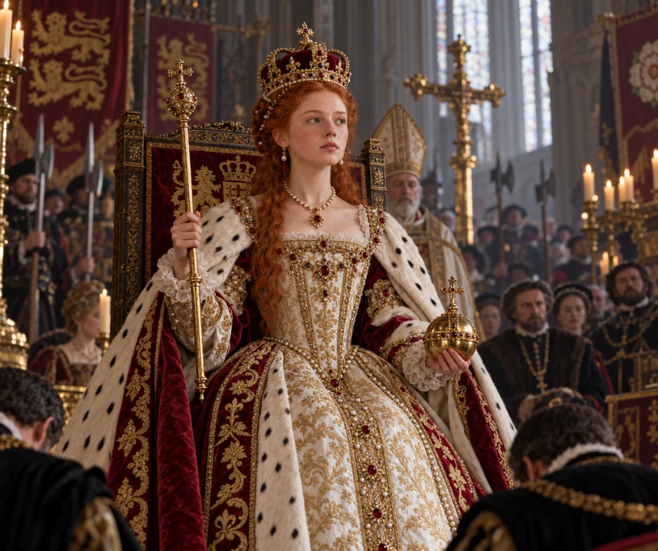 El 15 de enero de 1559, Isabel I fue coronada reina de Inglaterra. Tenía 25 años y llegaba al trono después de haber sido apartada de la sucesión, declarada ilegítima y encarcelada.
