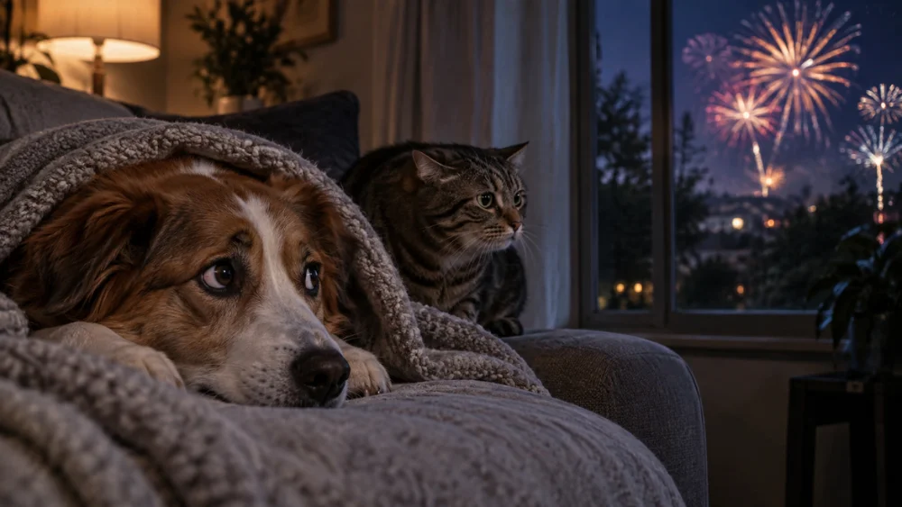 Perros y gatos pueden experimentar miedo, estrés y desorientación ante el ruido de la pirotecnia; ofrecerles un espacio seguro y evitar su exposición ayuda a reducir riesgos durante las celebraciones.