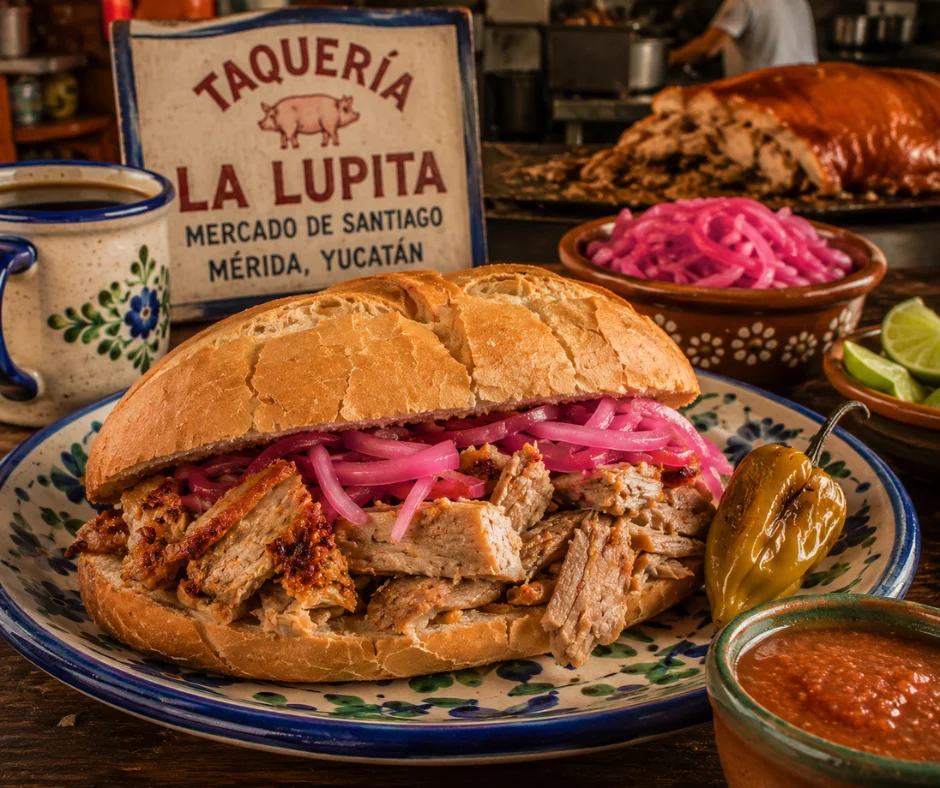 En Mérida, desayunar torta de lechón forma parte de la rutina de miles de personas.