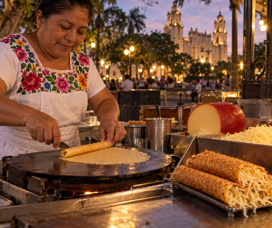 De un barquillo que acompañaba al helado nació uno de los antojos más emblemáticos de Yucatán.
