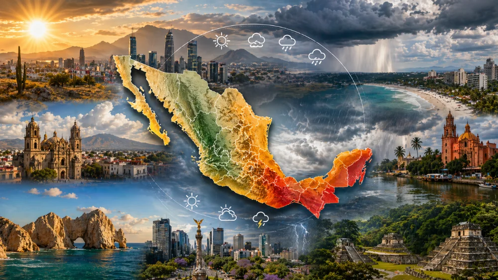 Clima en México 23 de abril 2026 con calor intenso y lluvias en el sureste