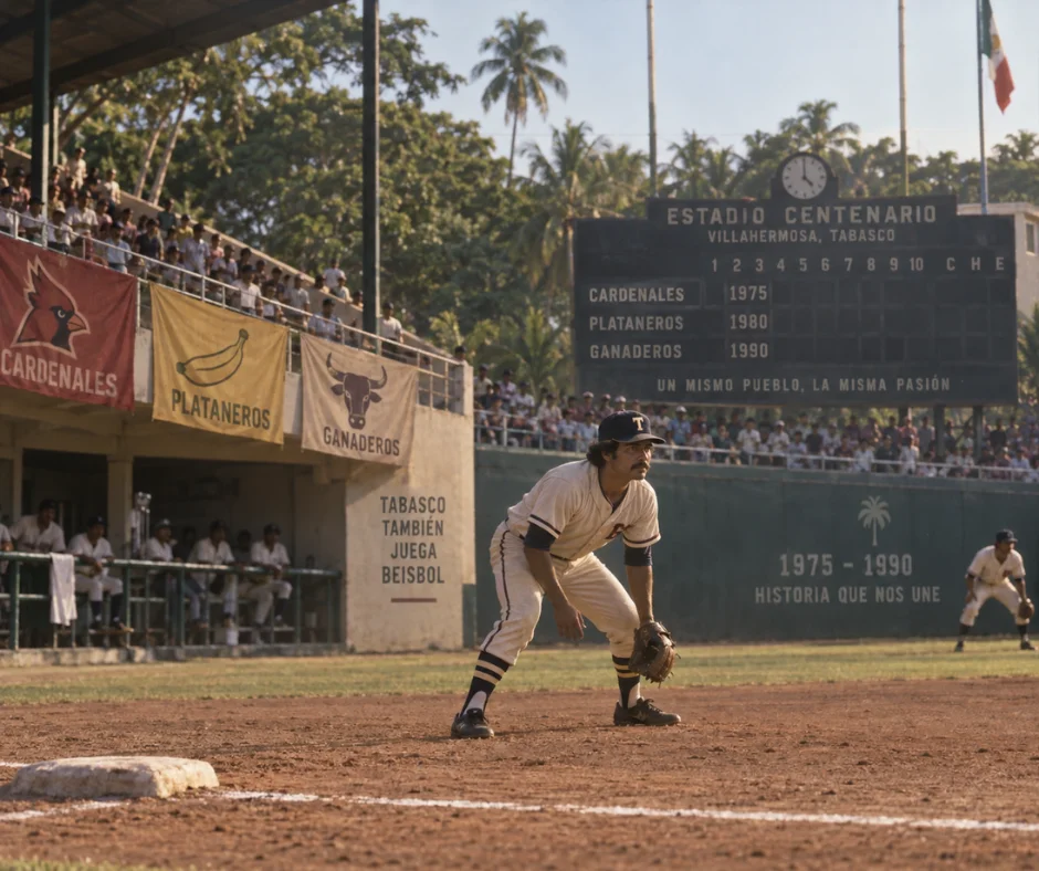 Imagen ilustrativa del paso del tiempo en el beisbol tabasqueño.