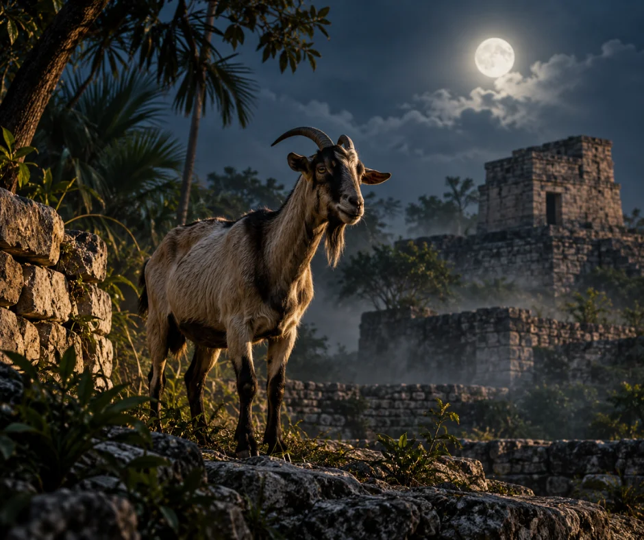 La presencia del chivo en esta leyenda yucateca remite a una tradición que fue incorporando nuevos elementos con el paso de los siglos, después de la llegada de este animal a Nueva España.