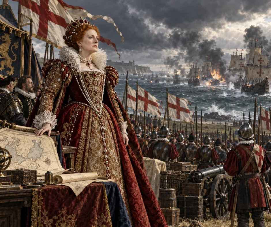 En 1588, Isabel I se convirtió en el gran símbolo político de la resistencia inglesa frente a la Armada española.