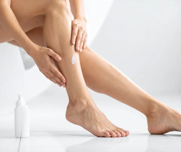 piernas humectadas